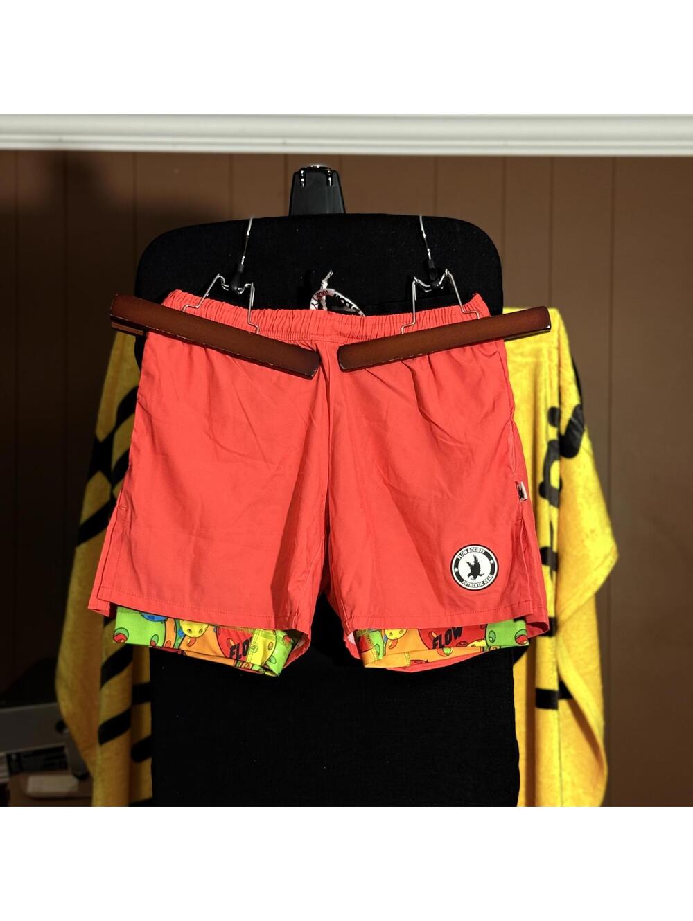 Flow Society Men's PickleballShorts - Vibrant Coral